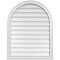 Ekena Millwork Round Top Surface Mount PVC Gable Vent w/ 2"W x 1-1/2"P Brickmould Frame, 28"W x 36"H GVPRT28X3602SN - alternate 1